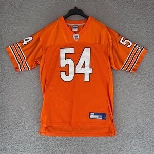 Urlacher #54 Reebok On Field Orange NFL Jersey men’s size 50 football